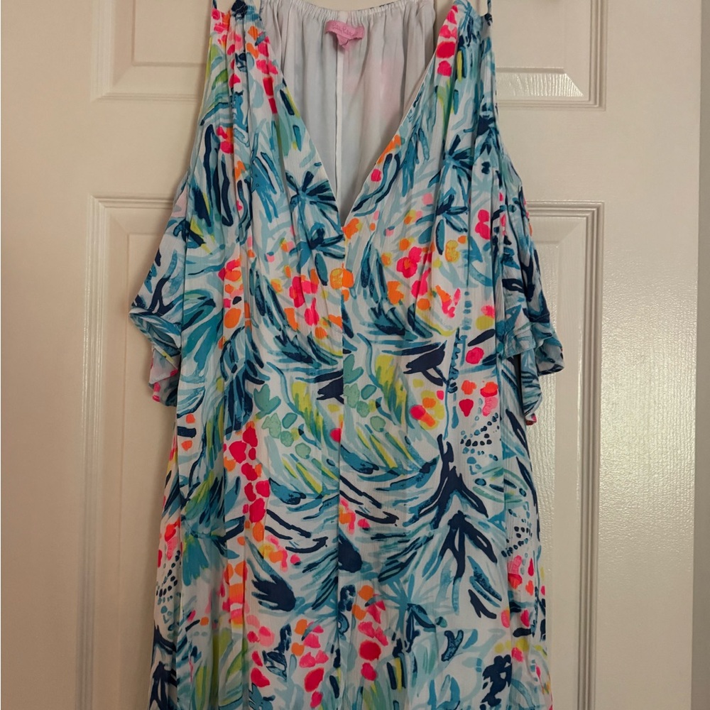 Colorful Floral Sleeveless Dress